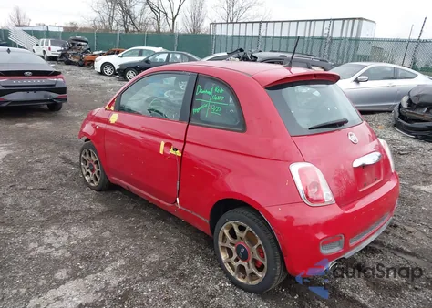 2012 Fiat 500 Sport from USA, damaged, VIN 3C3CFFBR5CT269729